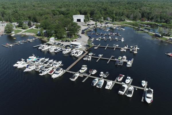 Aerial View of Bluewater Lodge and Marina